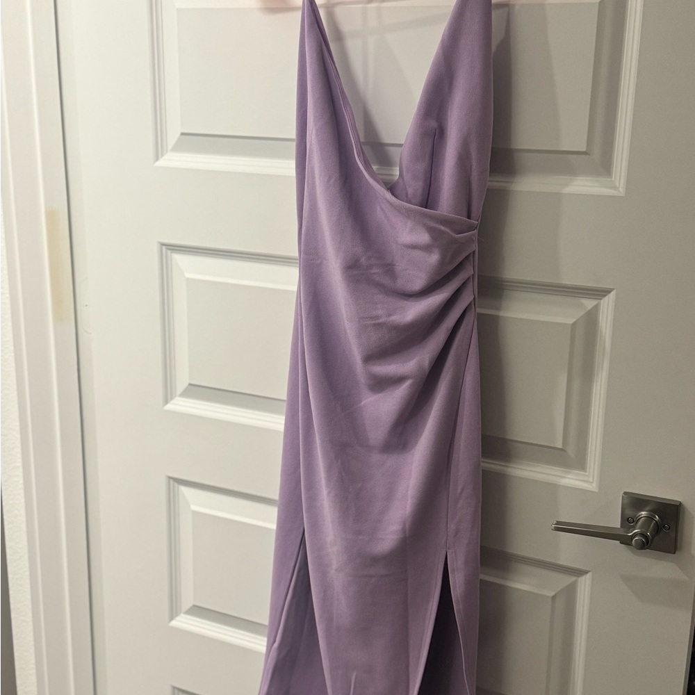 Hello Molly Lavender Backless Dress